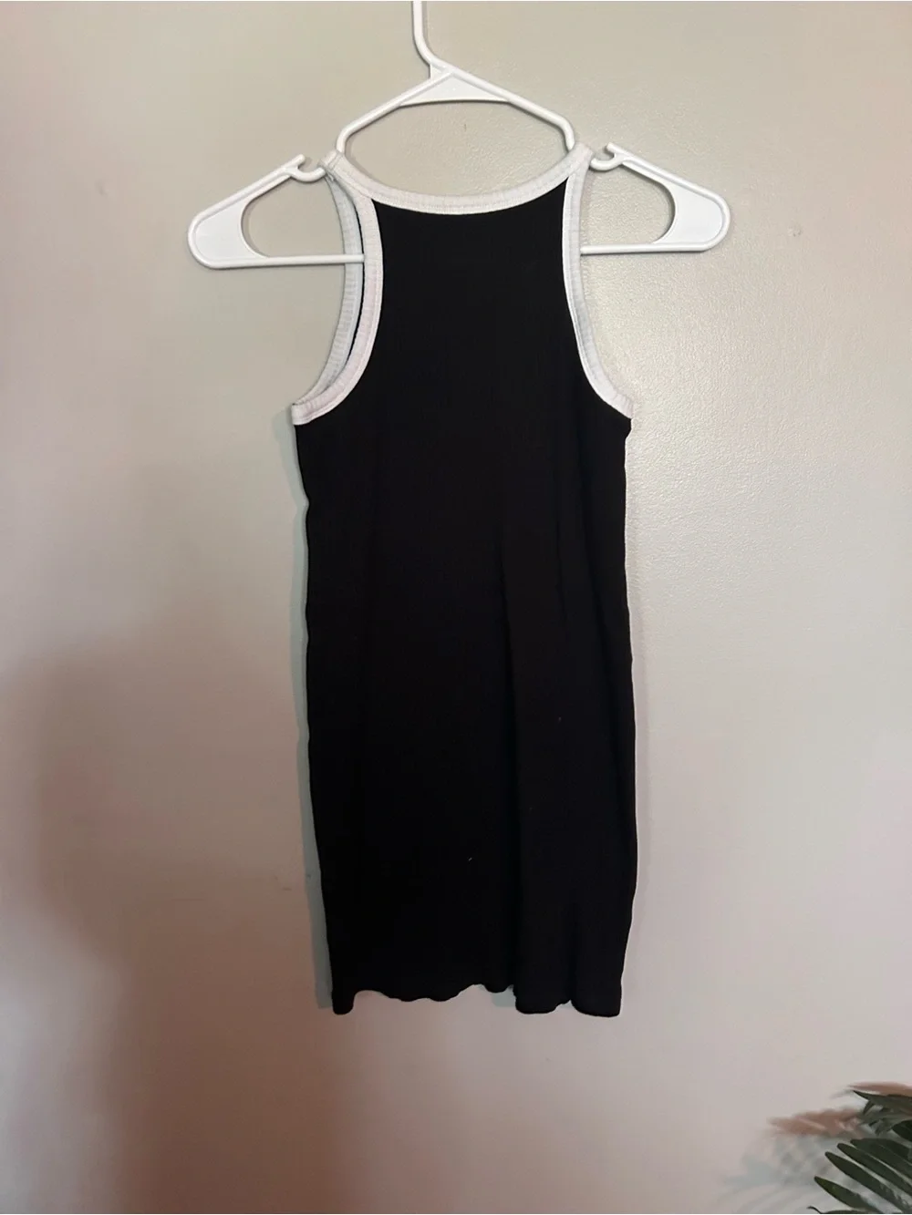 5 for $20!  Justice Girls Black Tank Dress with Pink Palm Graphic